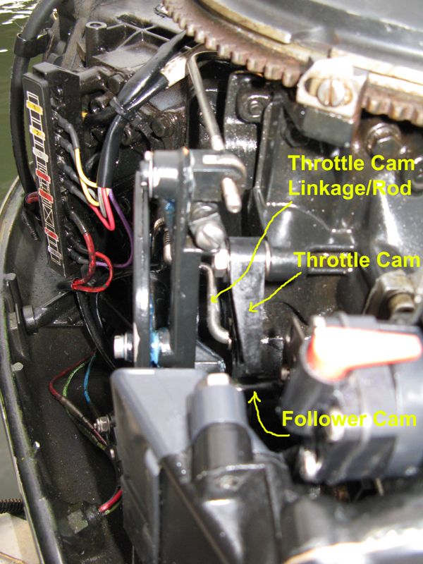 1989 Johnson 100 J100STLCEM Cam Follower Pickup Adjustment Johnson